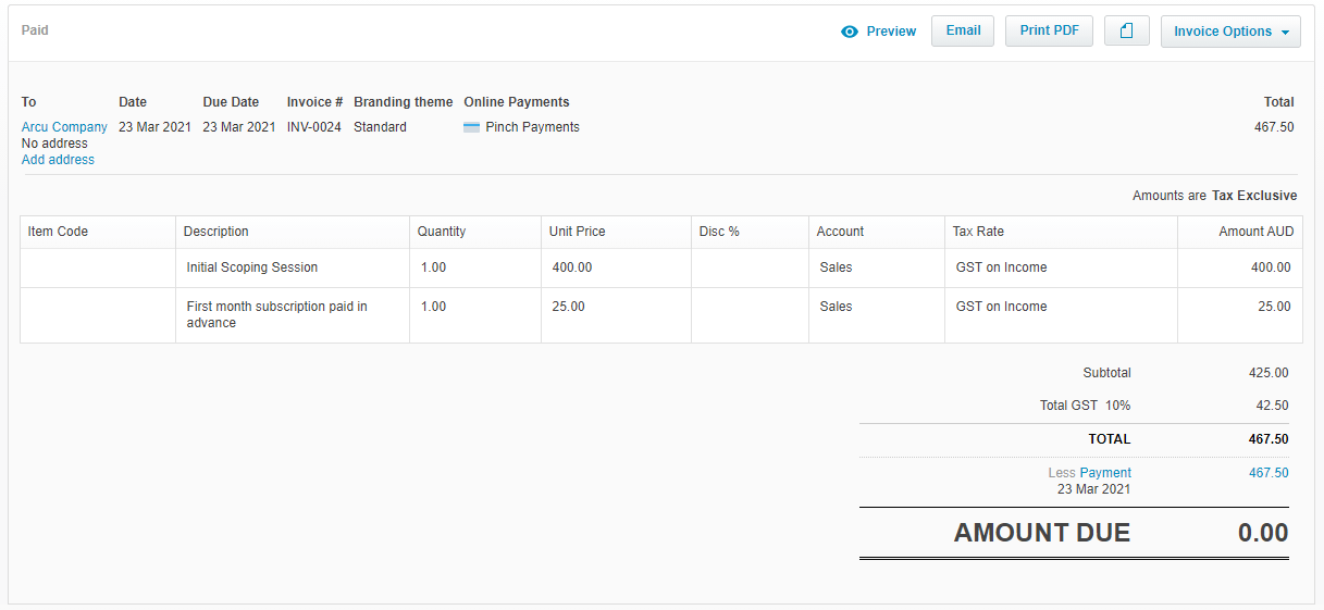 paid-invoice-xero