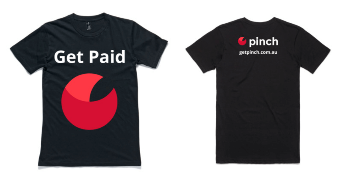 picture of a black shirt that says get paid